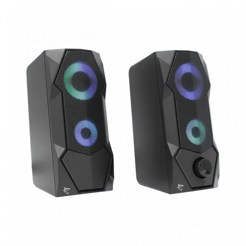 Boxe 2.0 White Shark GSP-634 FLOW, USB, Iluminare RGB, 5W RMS (Negru)