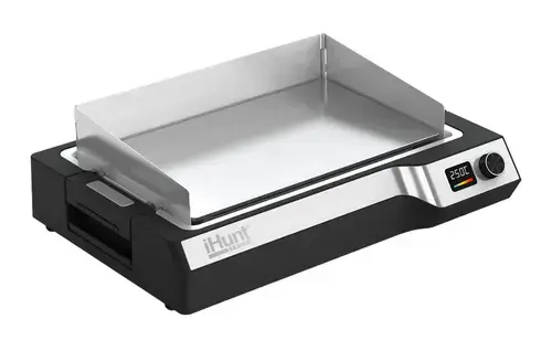 Plita electrica iHunt BRO Teppanyaki Grill, 1650W, Placa detasabila, Termostat reglabil