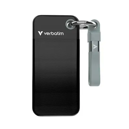 SSD Extern Verbatim Pocket, 256GB, USB-C 3.2 Gen 2, Negru/Gri
