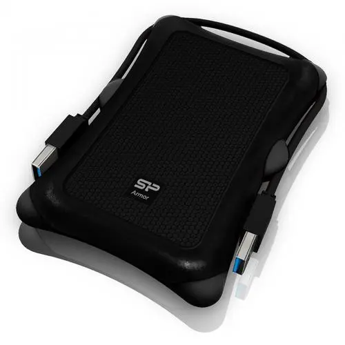 HDD extern portabil Silicon Power Armor A30 2TBPHD Anti-shock, USB 3.0, Negru