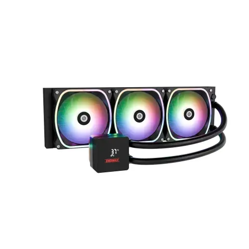 Cooler CPU Enermax AIO Aquafusion II ELC-AQFS360-SQA, 360mm, ARGB, Support 380W TDP, Intel / AMD, magnet Display, Software (Negru)