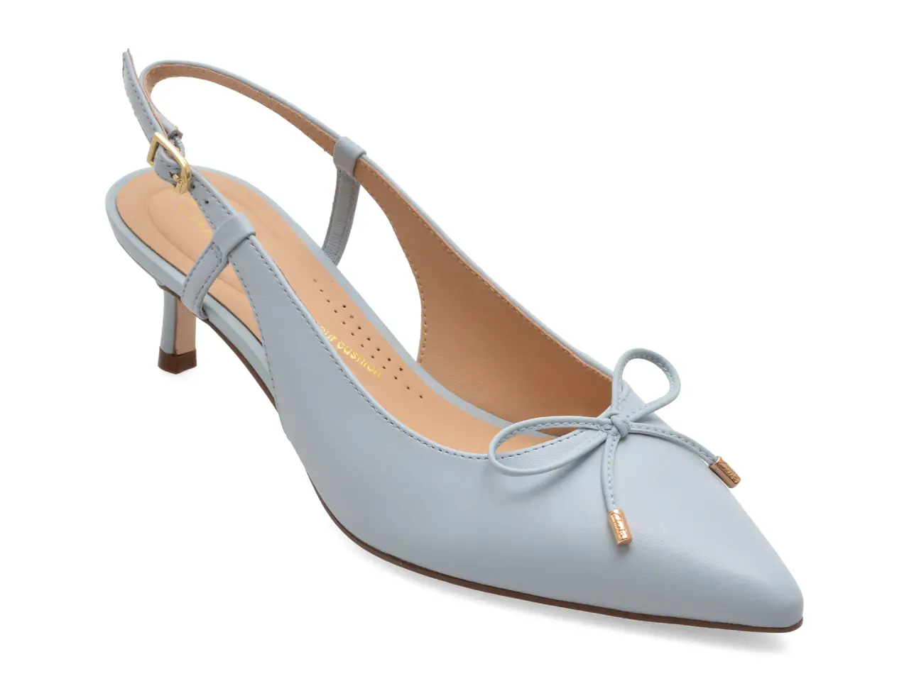Pantofi eleganti CLARKS albastri, ZAREY BOW, din piele naturala