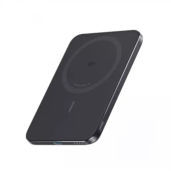 Baterie Externa Wireless Anker Nano, 5000mAh, 20W, PD + FQI, 1 x QI - 1 x USB-C, Neagra A1665H11