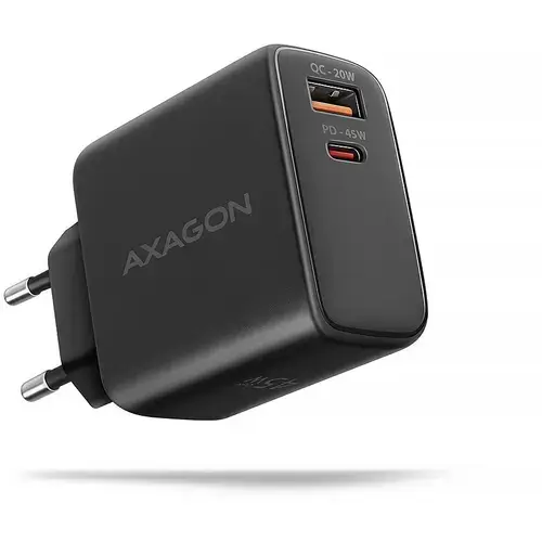 Incarcator retea Axagon ACU-PQ45, 45W, Quick Charge, 1x USB Type-C, 1x USB Type-A (Negru)
