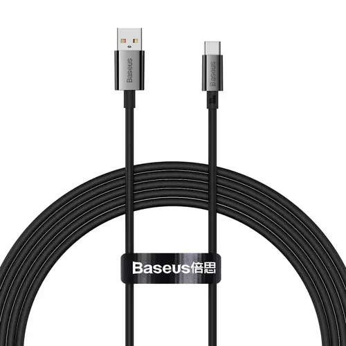 Cablu de date si incarcare Baseus Superior Series P10320102114-02, USB-A - USB-C, 100 W, 2m (Negru)