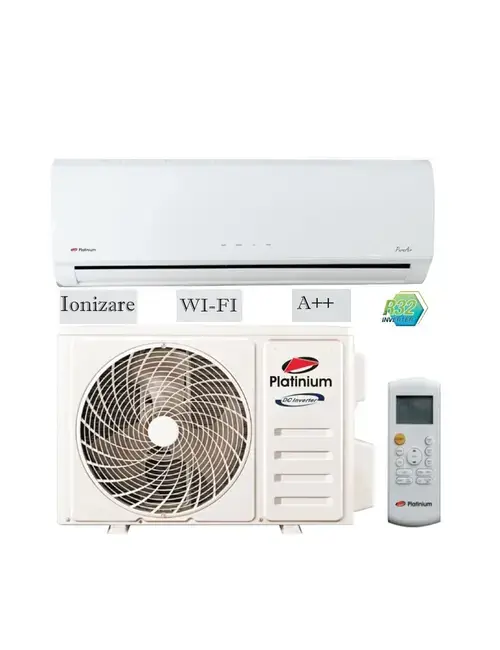 Aparat de aer conditionat Platinium PureAir PX-24R32 INZ++, 24000 BTU, Clasa A++, R32, Wi-Fi, Ionizare (Alb)