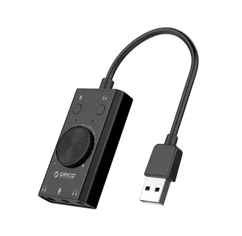 Placa de sunet USB Orico SC2, 3 x Jack 3.5mm (Negru)
