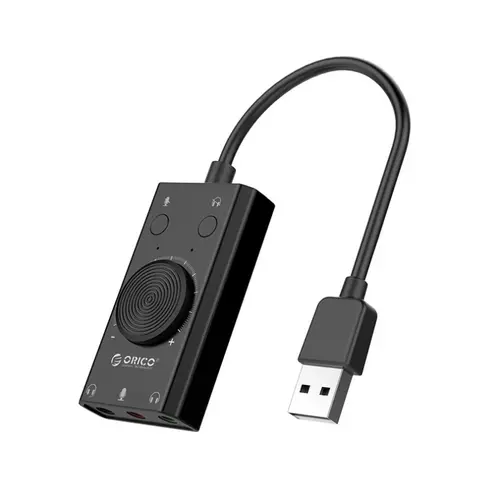 Placa de sunet USB Orico SC2, 3 x Jack 3.5mm (Negru)