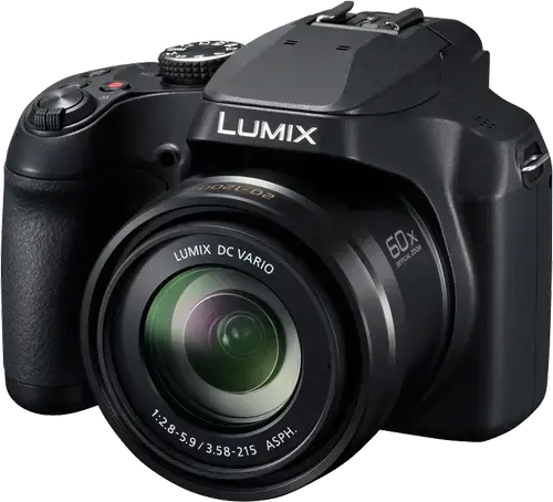 Aparat foto compact Panasonic Lumix FZ82D, teleobiectiv 20–1200 mm, zoom optic 60x, senzor MOS 18,1MP,video 4K, fotografii 4K (Negru)