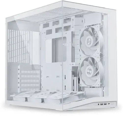 Carcasa Lian Li O11 Dynamic Mini V2 Flow, Mini Tower, Sticla securizata (Alb)