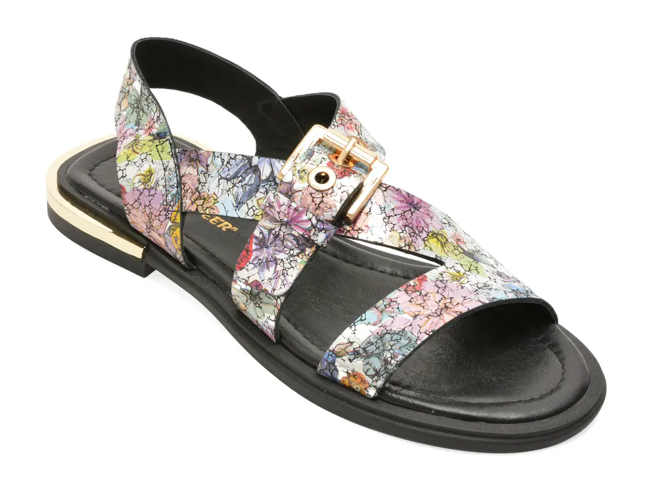 Sandale GOLD DEER multicolor, 458015, din piele naturala