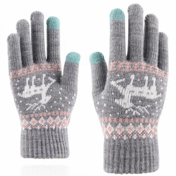Manusi De Iarna Tactile Dama Techsuit ST0002, Marime Universala, Gri