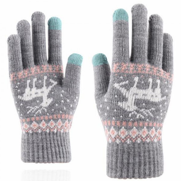 Manusi De Iarna Tactile Dama Techsuit ST0002, Marime Universala, Gri