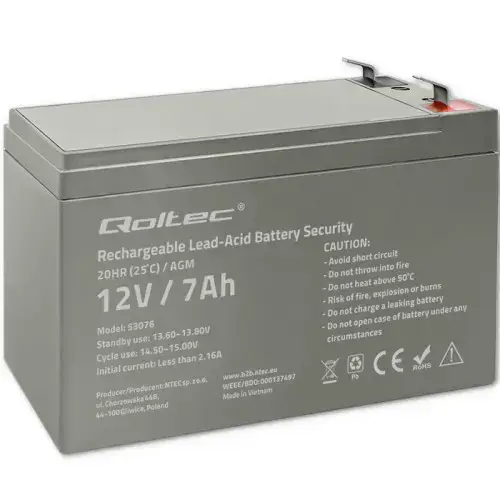 Acumulator UPS Qoltec AGM, 12V/7Ah