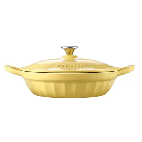 Tigaie cu capac BUYDEEM CP581-MY, 3.3 l, Fonta (Galben)