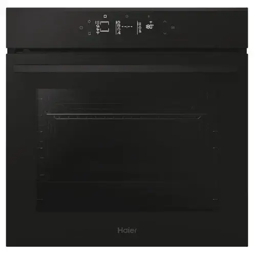 Cuptor electric incorporabil Haier Titanium ID Series 4 H6 ID46G5YTB, 78 litri, Clasa A++, Multi-level, Conectivitate WiFi/ hOn app, 20 functii, Display full touch control, Sistem Click&Clean, Curatare Pirolitica & Hidrolitica, Ghidaj telescopic (Negru)