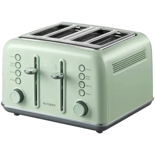 Prajitor de paine BUYDEEM DT640E-CG/EU, 1800 W, 4 felii, 7 trepte rumenire, 5 functii (Verde)