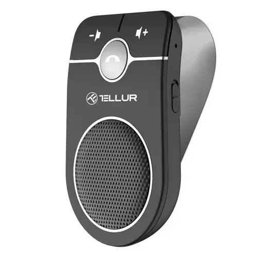 Car Kit Tellur CK-B1 Bluetooth, prindere parasolar auto, microfon, 2W, multipoint (Negru)