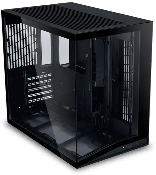 Carcasa Lian Li O11 Dynamic Mini V2 Flow O11DMIV2FX, Mini Tower, Sticla securizata (Negru)