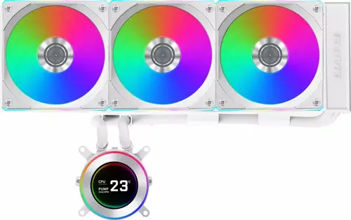Cooler CPU Lian Li HYDROSHIFT II LCD-C 360CL, Racire cu lichid, iluminare ARGB (Alb)
