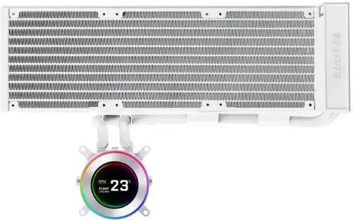 Cooler CPU AIO Lian Li HydroShift II LCD-C 360N GHS2LCD36W, Racire cu lichid, Fanless, 360mm, Ecran IPS 2.1inch (Alb)