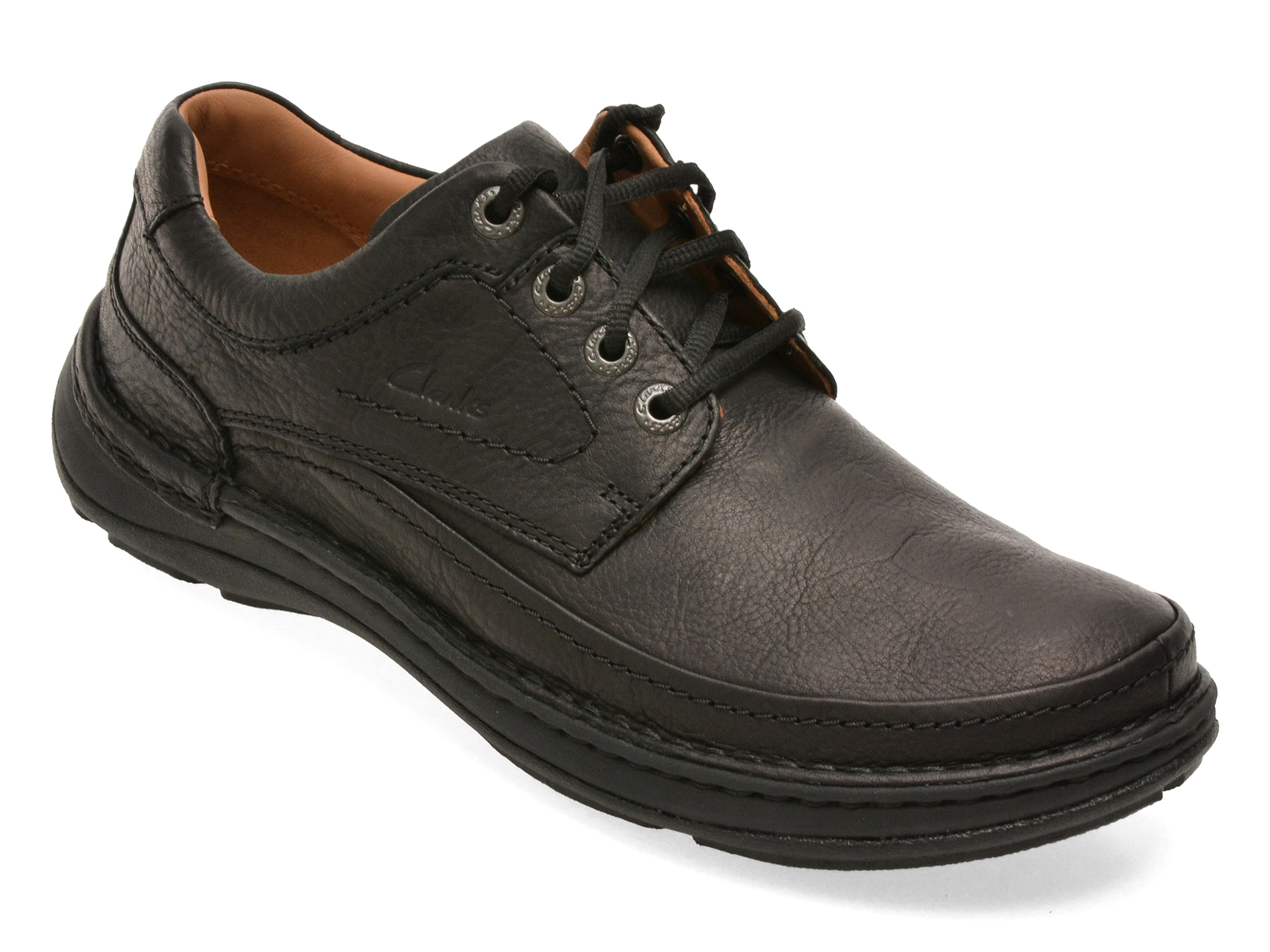 Pantofi CLARKS negri, NATUTHR, din piele naturala