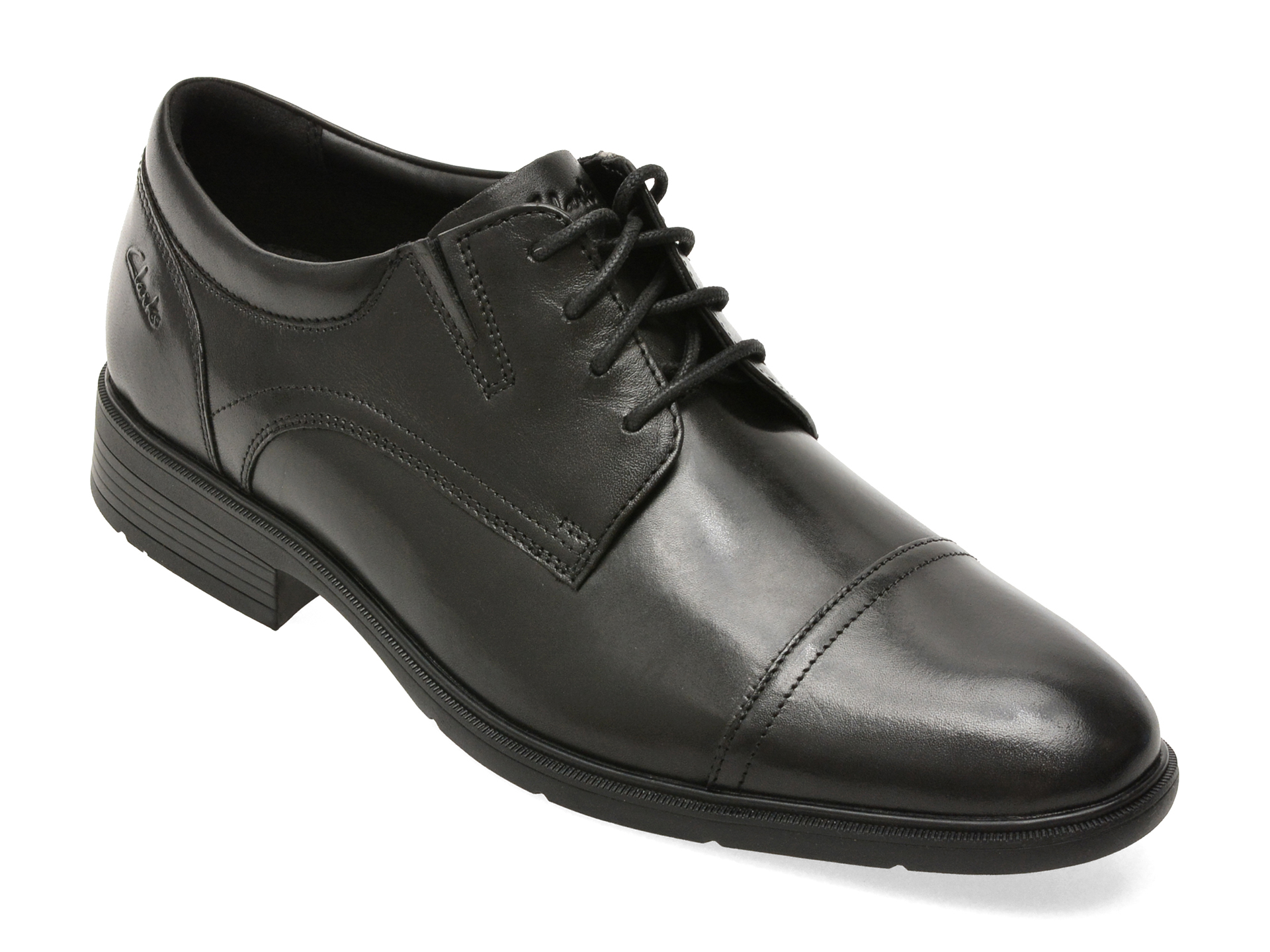 Pantofi eleganti CLARKS negri, STEACAP, din piele naturala