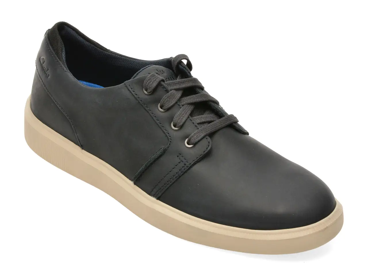 Pantofi sport CLARKS bleumarin, BRODSEA, din piele naturala