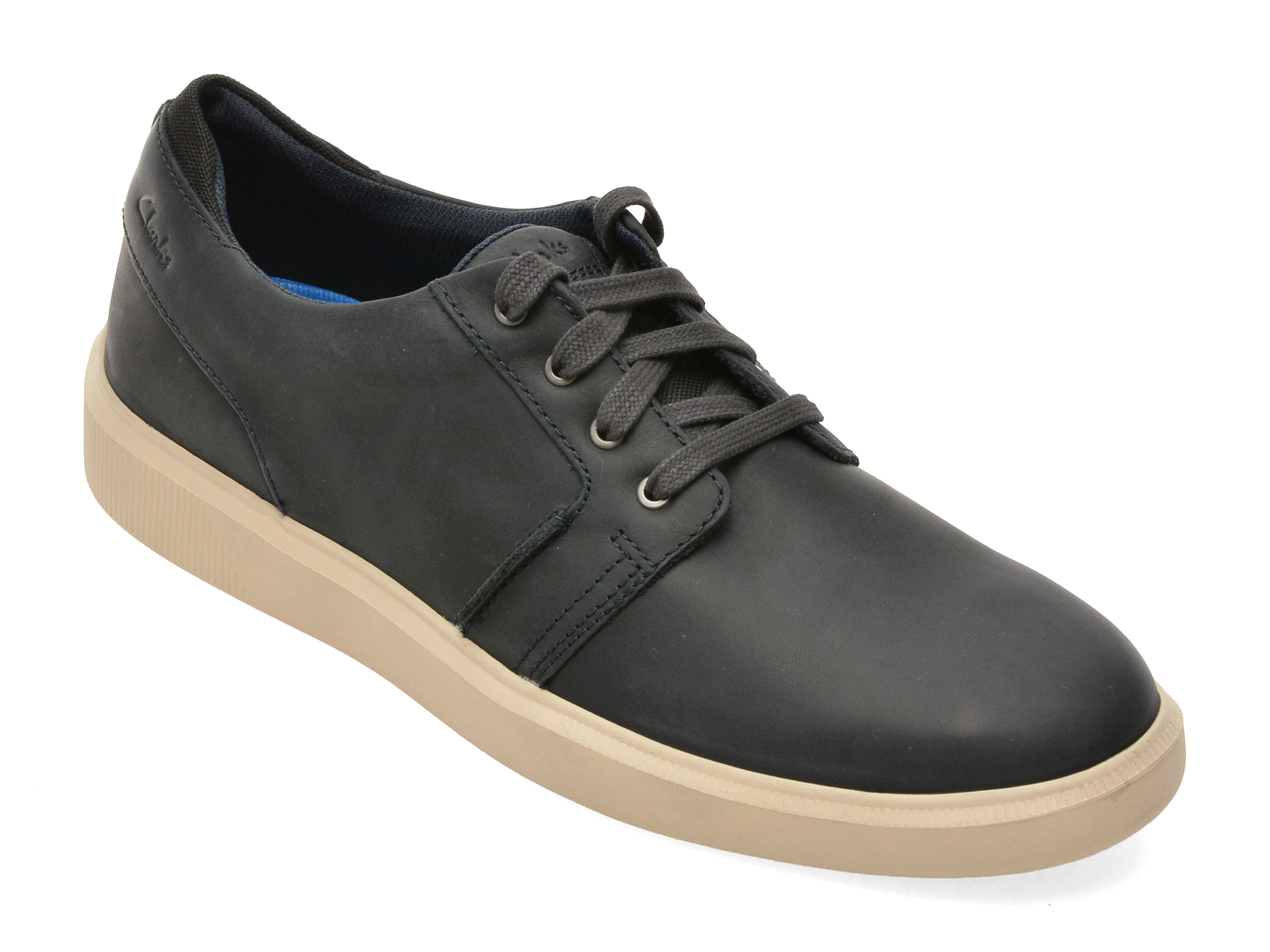 Pantofi sport CLARKS bleumarin, BRODSEA, din piele naturala