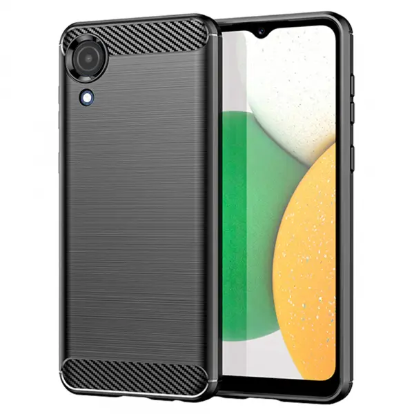 Husa pentru Samsung Galaxy A03 Core A032, Techsuit, Carbon, Neagra