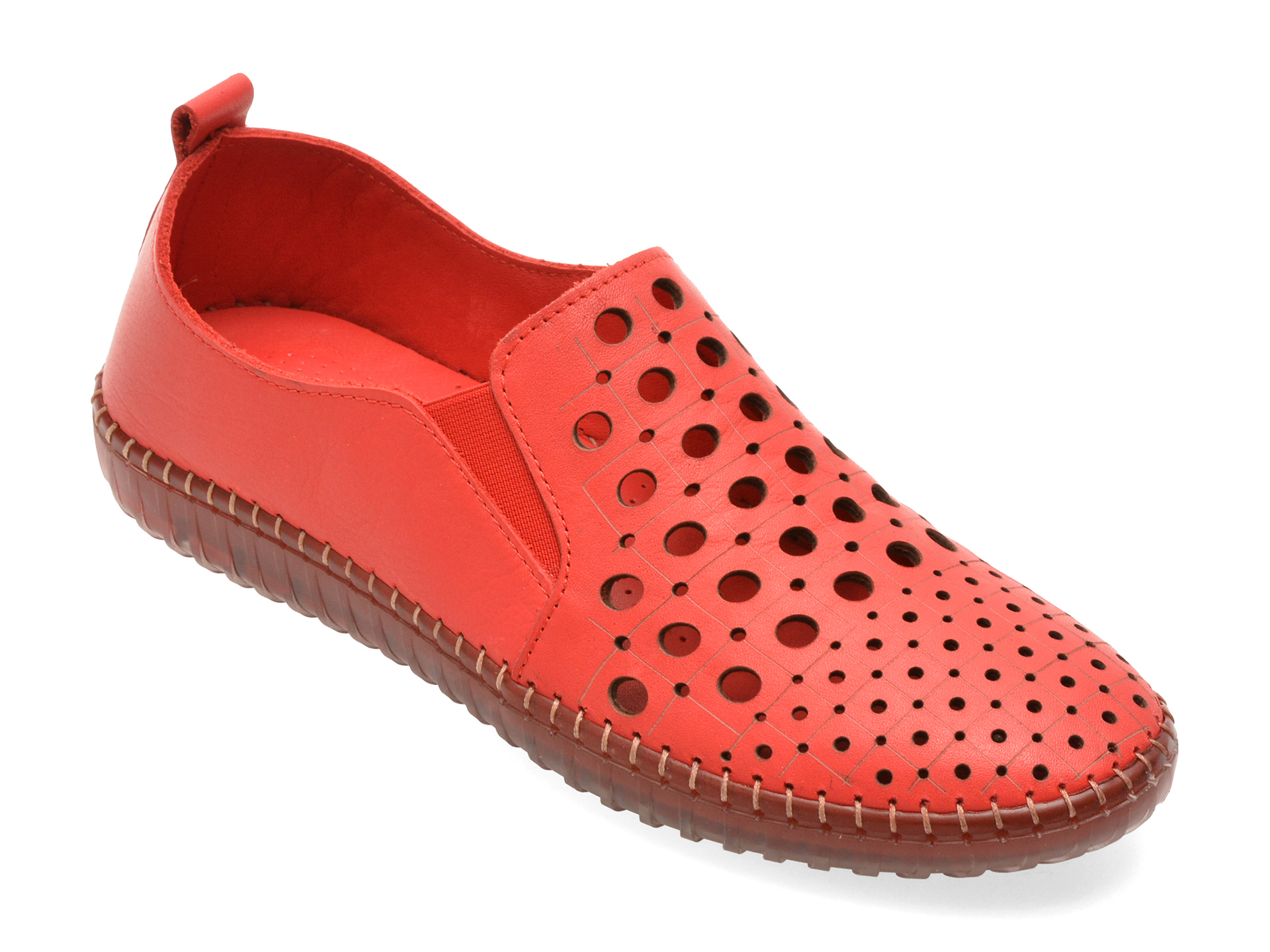 Pantofi FLAVIA PASSINI rosii, YK06143, din piele naturala