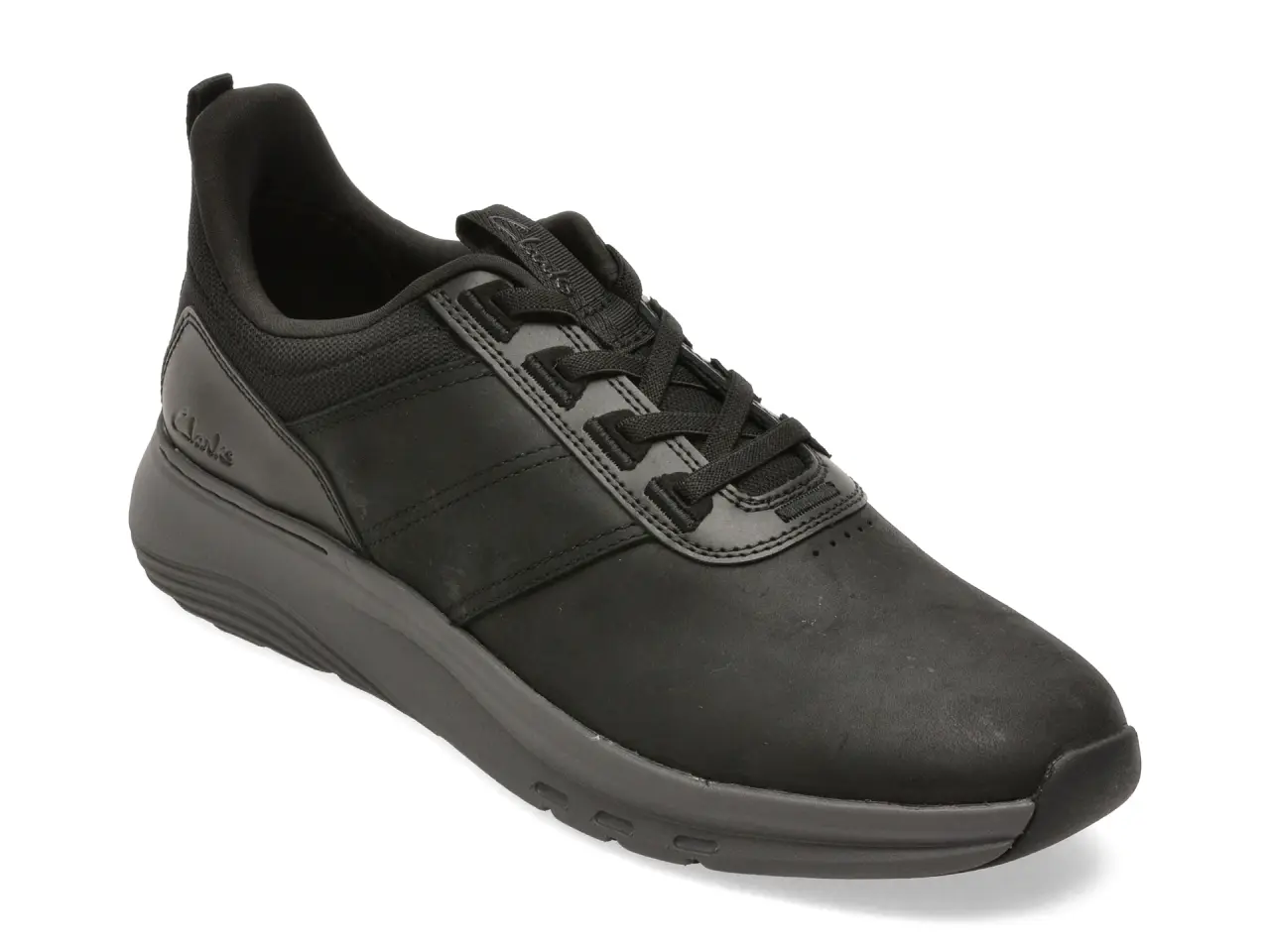 Pantofi sport CLARKS negri, MOTTRLX, din piele naturala