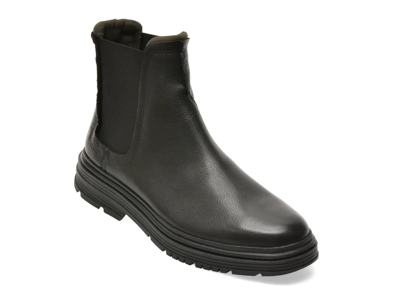 Ghete CLARKS negre, BADBEAS, din piele naturala