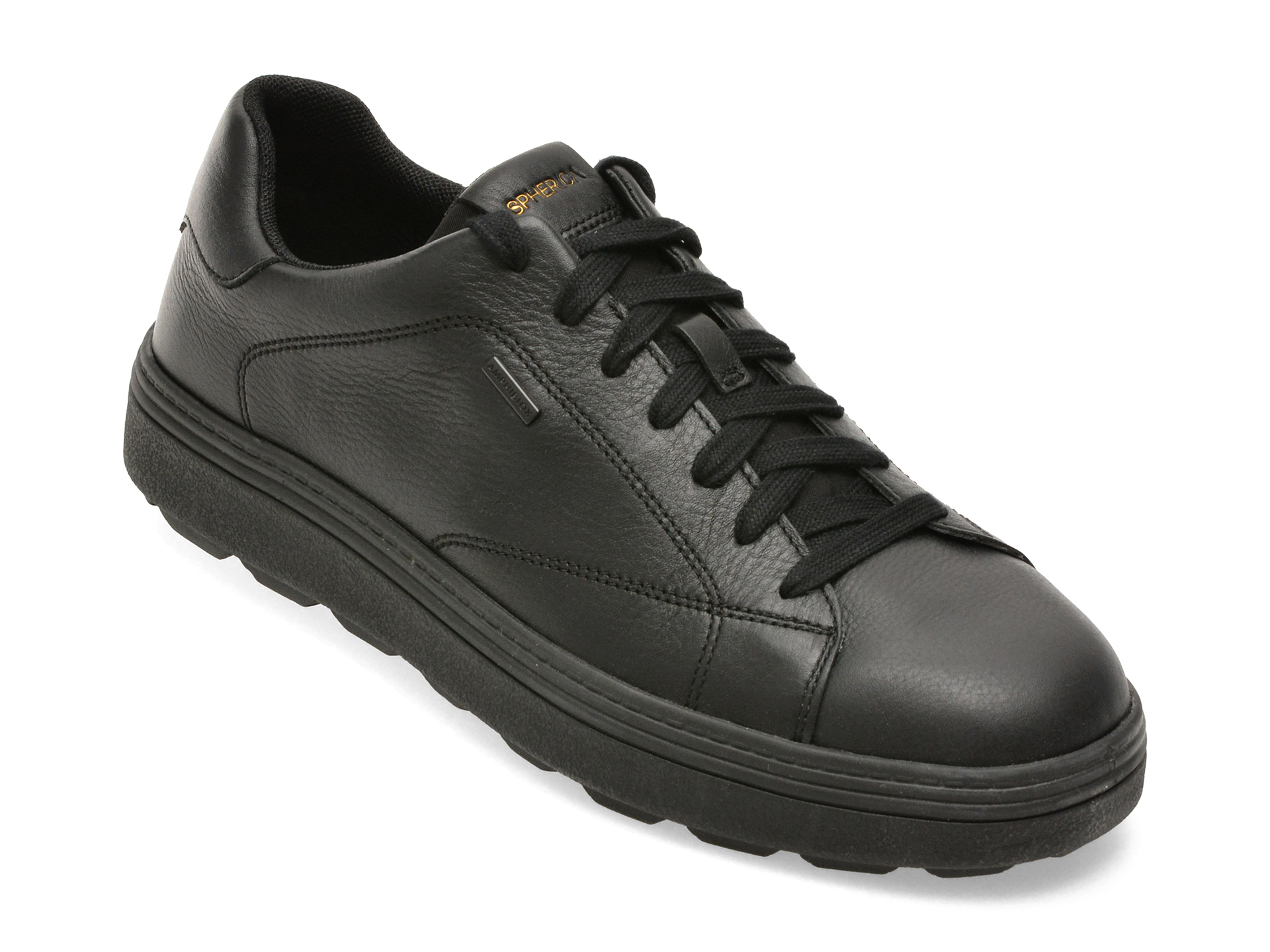 Pantofi sport GEOX negri, U56LUC, din piele naturala