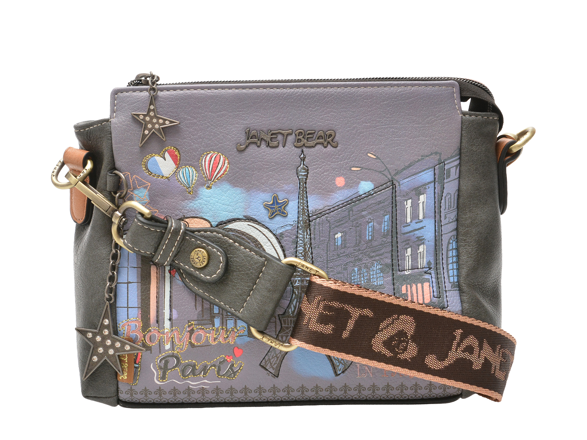 Geanta JANET DENESE multicolor, J053, din piele ecologica