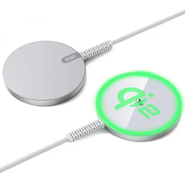 Incarcator Retea Wireless ESR HaloLock, 15W, 1.67A, Argintiu