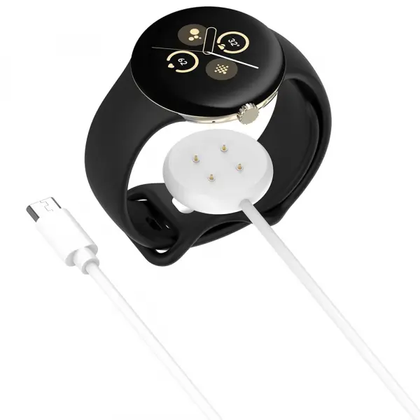 Cablu Incarcare Techsuit THC5 pentru Google Pixel Watch 3 45mm / Watch 3 41mm, USB-C, Alb