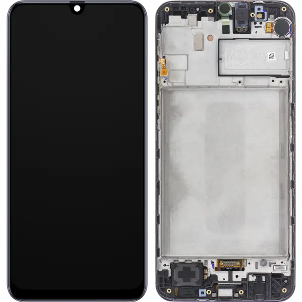 Display cu Touchscreen Samsung Galaxy M31 M315, cu Rama, Negru, Service Pack GH82-22405A