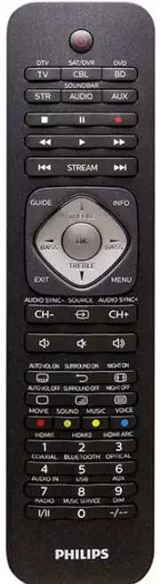 Telecomanda universala Philips SRP5016/10, 52 butoane (Negru)