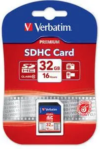 Card Verbatim SDHC 32GB (Class 10)