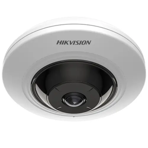 Camera supraveghere IP Dome tip Fisheye Hikvision DS-2CD2955G0-ISU(1.05MM), 5 MP 2560x1920, 1.05 mm, IR 8 m, slot card, microfon, vizualizare de pe telefon, PoE