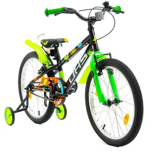 Bicicleta Copii DHS Dino, roti 20 Inch, Sistem franare V-brake,  Negru