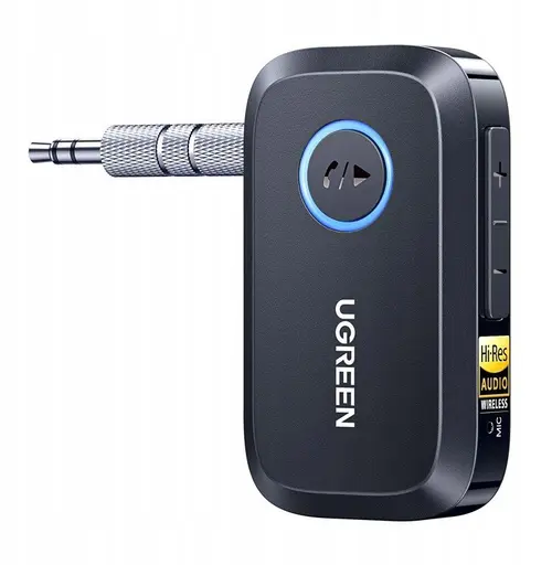 Adaptor Bluetooth car kit Ugreen 54556-0, Bluetooth 6.0, Mini Jack 3.5mm, Autonomie 17 ore (Negru)