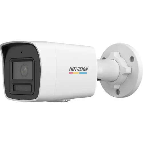 Camera supraveghere exterior IP cu iluminare duala Hikvision Hybrid Light ColorVu DS-2CD1047G2H-LIU, 4 MP, 4 mm, IR/lumina alba 30 m, microfon, PoE, suporta detectie om/vehicul