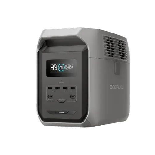 Statie de incarcare portabila EcoFlow Delta 3 1500, 1800 W AC, Incarcare solara, USB-A 18W, USB-C 100 W, Incarcator masina (Gri)