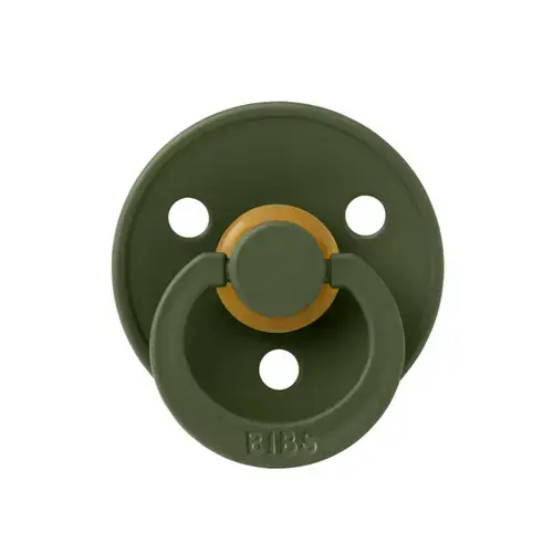 Suzeta Colour Latex BIBS  Hunter Green, tetina rotunda, 0 luni +