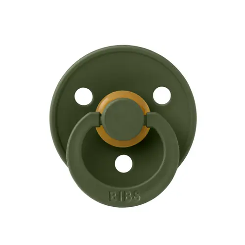 Suzeta Colour Latex BIBS  Hunter Green, tetina rotunda, 0 luni +