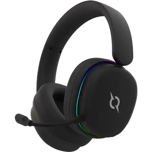 Casti Gaming AQIRYS Luna,Wired, Wireless 2.4 GHz, Bluetooth, iluminare RGB (Negru)