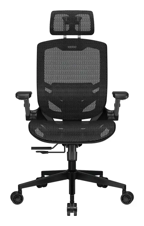 Scaun Gaming COUGAR Speeder One, Mesh, Max 120 kg, Cotiere pliabile 2D, Ajustare tetiera 3D (Negru)