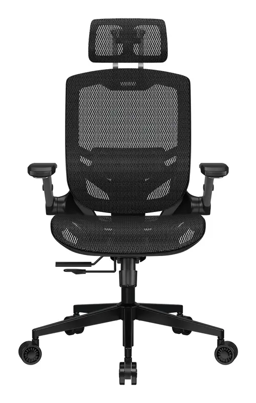 Scaun Gaming COUGAR Speeder One, Mesh, Max 120 kg, Cotiere pliabile 2D, Ajustare tetiera 3D (Negru)